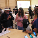People visit the Apple Store in Grand Central Terminal on April 18, 2022 in New York City.